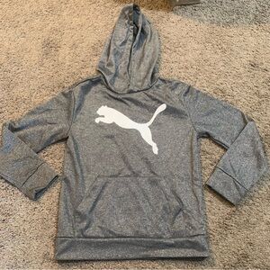 Puma Gray Hoodie Sweatshirt Medium 8-10